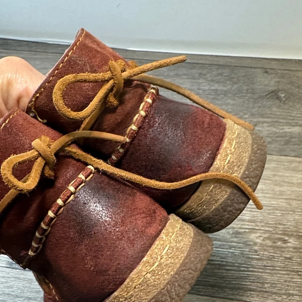Born burnt red Suede Ankle Boots woman’s size 7.5 (s208)